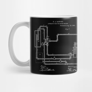 Automatic Feed for Steam Boilers Vintage Patent Hand Drawing Mug